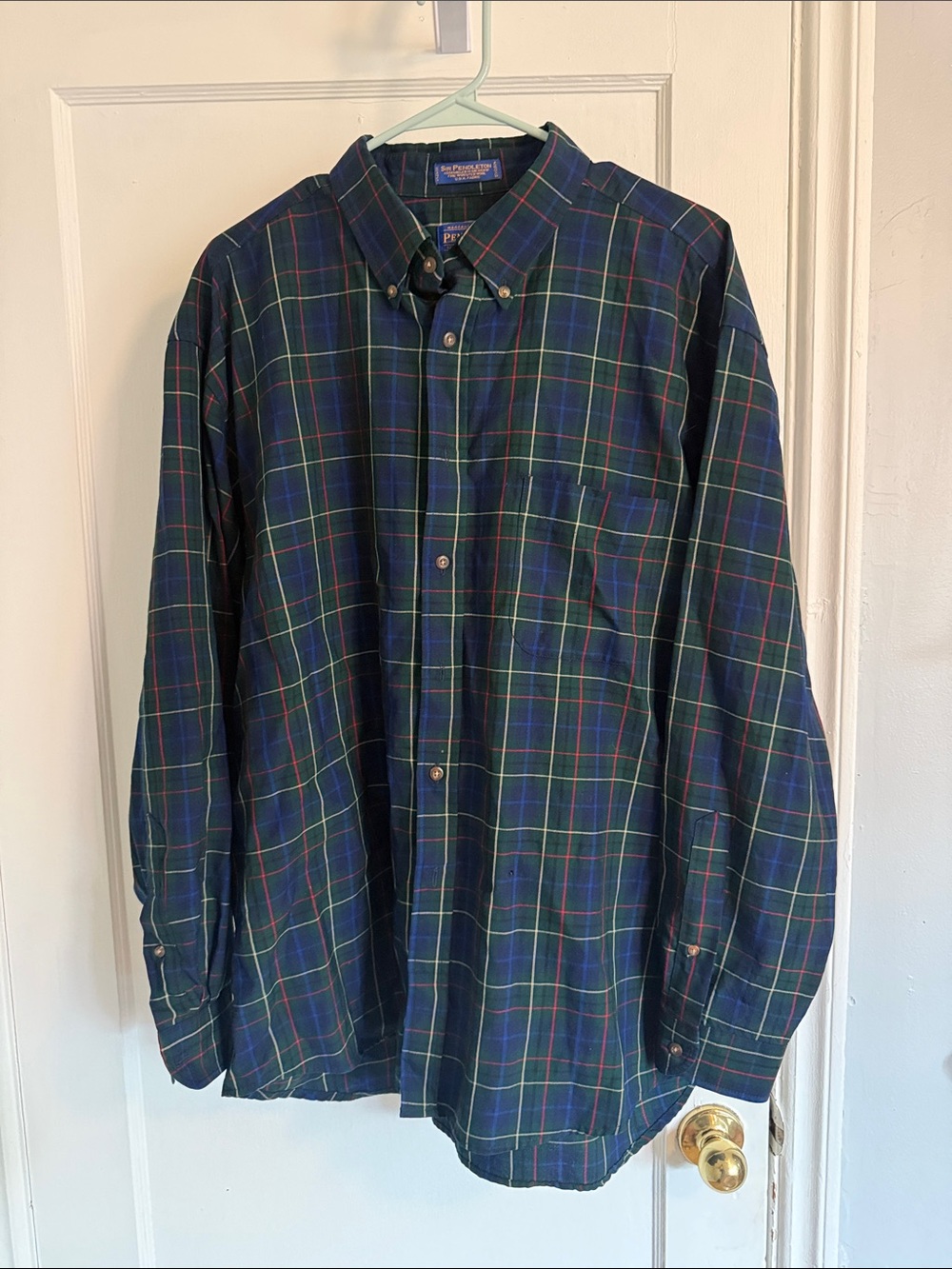 Pendleton Men's 100% Wool Plaid Button-Down Shirt